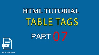 HTML Tutorial for Beginners Tamil  07  HTML TABLES Row and Colspan Explained [upl. by Fi212]