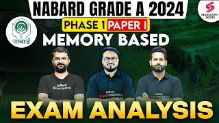 NABARD Grade A Exam Analysis 2024  NABARD Grade A 2024 Phase 1 Exam Analysis  NABARD Paper Review [upl. by Odrareg]