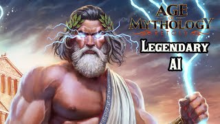 Zeus vs Isis 1v1 Legendary AI Difficulty Skirmish  Age of Mythology Retold [upl. by Nevear67]