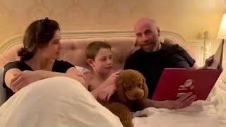 John Travolta Shares Christmas Moment With His Children [upl. by Inalaeham]