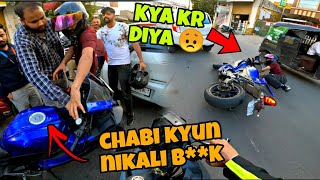 street race went wrong 😞  chabi nikal li bike ki GouravSharmatic [upl. by Nonahs]