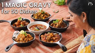 Magic Gravy I 1 Gravy for 50 dishes I All Purpose Gravy I 1 मसाले से बनाएँ 50 डिश I Pankaj Bhadouria [upl. by Ollehcram]