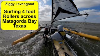 Double digit speeds Sailing 4 footers in my Windrider 17 [upl. by Uot319]