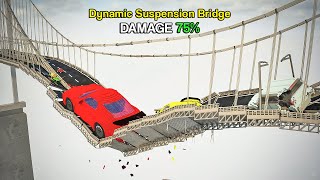 Big amp Small Cars Falls on Dynamic Suspension Bridge  Teardown [upl. by Nnayram]