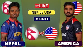 Nepal vs USA Live  1st T20  NEP vs USA Live  Scores amp Commentary cricket [upl. by Edorej]