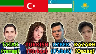 Can Tatar Turkish Uzbek and Kazakh Speakers Understand Each Other [upl. by Tenn]