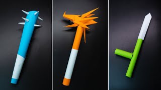 03 NEW Paper NINJA WEAPON  Dragon mage  Club  Tonfas [upl. by Annaya]