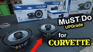 FULL Install  ALPINE TypeS amp TypeR Speaker UPGRADE  For ALL C6 Corvette w Factory BOSE [upl. by Procora647]