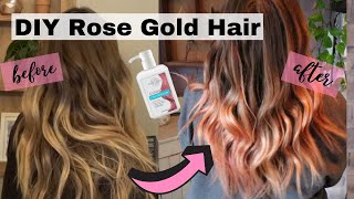 Keracolor Clenditioner  How to get Rose Gold HAIR Before and After [upl. by Aihsatal919]