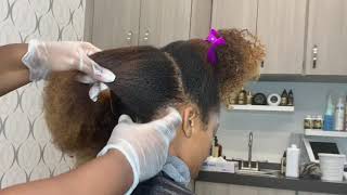 Lightening natural hair  bleaching natural hair [upl. by Aztiram212]