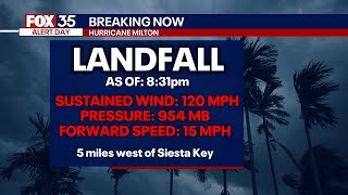 Hurricane Milton makes landfall near Siesta Key [upl. by Balough]