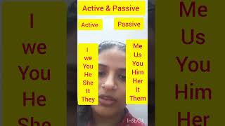 Difference between Active amp Passive voice part 1 shortsyt trendingvideos  viralvideos [upl. by Aicenek]