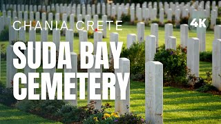 SUDA BAY Allied War Cemetery in CHANIA CRETE  WWI amp WW2 GREECE 4K [upl. by Litnahs553]