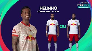 Helinho  Cópia de base e Manual  PES 2021 [upl. by Ocnarf146]