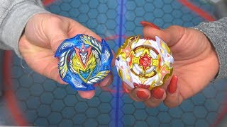 CHO Z ROYAL KING SPRIGGAN vs CHO Z VALKYRIE  Beyblade Burst Super Z ベイブレードバースト 超ゼツ [upl. by Akinwahs]