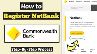 CommBank NetBank Register  Commonwealth Online Net Banking Registration create account [upl. by Gemma]