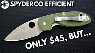 Spyderco Efficient Folding Knife  Overview and Review [upl. by Rolyak]