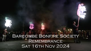 Barcombe Bonfire Society Remembrance Sat 16th Nov 2024 [upl. by Stanway]