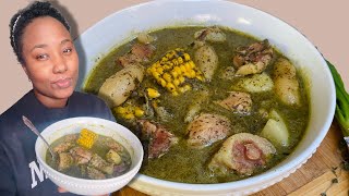 Grenadian Callaloo Soup with Cassava Dumplings [upl. by Edme]