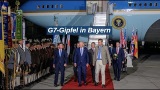 Ministerpräsident Dr Söder begrüßt Biden und Macron zum G7Gipfel  Bayern [upl. by Thomasa]