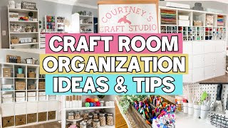 GAME CHANGER Craft Organization amp Storage Ideas  EASY DIY CRAFT TABLE NO TOOLS Craft Room Tour [upl. by Nwahshar555]