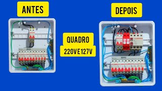 Como montar Quadro de distribuição de energia 220V e 127V completo [upl. by Ibot]