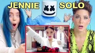 Celebrities React to Jennie  SOLO [upl. by Relyuc]