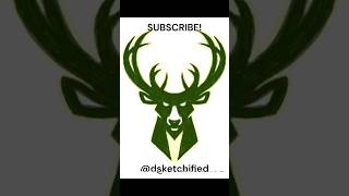 Milwaukee Bucks Logo  Sketch shorts milwaukee bucks nba logo drawing sketch trending art [upl. by Widera]