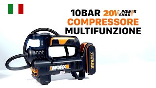 WORX WX092 COMPRESSORE MULTIFUNZIONE IT [upl. by Wallinga]