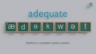 How to pronounce adequate [upl. by Zetta]