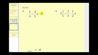 Solving Two Step Equations Involving Fractions [upl. by Ava310]