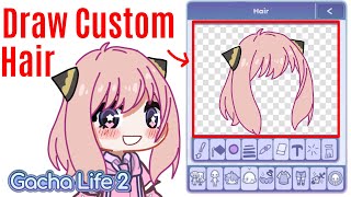 We Can Draw Custom Hairs in Gacha life 2 [upl. by Tegirb913]