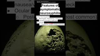 Features of symptomatic neurosyphilis [upl. by Asiil]