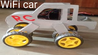 Wifi car with mobile phone se esp wifi robot car 🚗 [upl. by Dlonyar79]