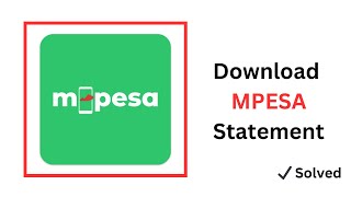 How to download Mpesa statement 2024 step by step [upl. by Nedyrb]