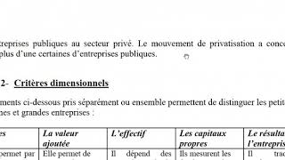 lentreprise et son environnement LA CLASSIFICATION DES ENTREPRISES [upl. by Pacifa]