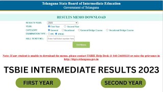 TS Inter 1st Year amp 2nd Year Supplementary Results 2023 Declared  tsbiecgggovin Direct lin [upl. by Hannahs]