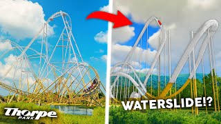 What if Thorpe Parks Roller Coasters were WATER SLIDES [upl. by Retswerb]