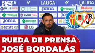 GETAFE 0  RAYO VALLECANO 2  RUEDA de PRENSA de BORDALÁS GREENWOOD ÁRBITROS [upl. by Liu]