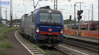 Bahnverkehr Güterzug ICEzüge IC und regionalzüge durch Rastatt Bahnhof [upl. by Rasure]