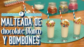 ¿Cómo preparar Malteada de Chocolate Blanco y Bombones  Cocina Fresca [upl. by Notsirhc]