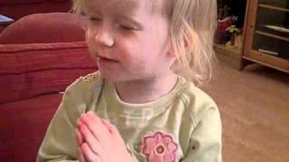 Beth yn canu Iesu tirion3 year old sings a Welsh prayer [upl. by Nomrac]