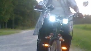 80cc motorized bike night ride [upl. by Laehcimaj]