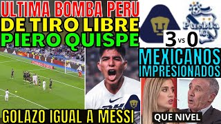 IGUALITO A MESSI BRUTAL PIERO QUISPE DE TIRO LIBRE GOLAZO AL ÚLTIMO MINUTO PUMAS VS PUEBLA SORPRENDE [upl. by Jacquenetta606]