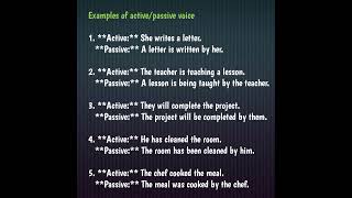 ActivePassive Voice with examples [upl. by Sobel]