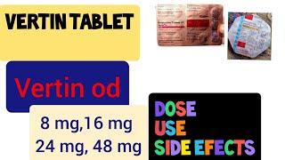 vertintebletचक्कर VERTIN od 2416848mg tablet in hindi  vertin tabletusedoseside effects [upl. by Ratep]