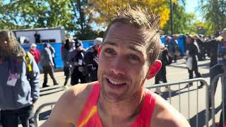 CJ Albertson after running 210 for 10th at 2024 NYC Marathon [upl. by Ellocin]