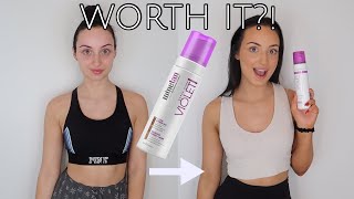 MineTan Violet Self Tan Foam Review  Demo  Self Tanner Reviews [upl. by Britteny]