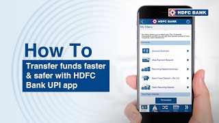 Transfer funds faster amp safer with HDFC Bank UPI app [upl. by Adliw]