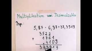 Multiplikation von Dezimalzahlen [upl. by Cthrine811]